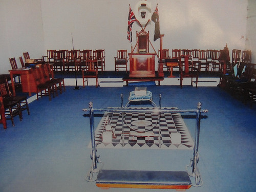Bordertown. Interior of Bordertown Masonic Lodge in its heyday.