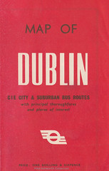 CIÉ Bus Map of Dublin and Suburbs, c.1956