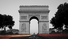 France-Paris-Sunset Arc de Triomphe