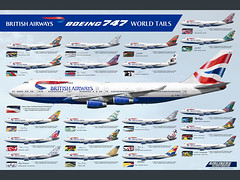 The 22 World Image designs featured on the BA Boeing 747 Fleet
