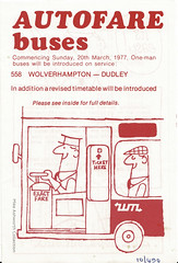 West Midlands PTE - route 558 Wolverhampton - Dudley : conversion to OPO leaflet : 20 March 1977