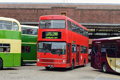 Retro Bus Front Entrance Running Day