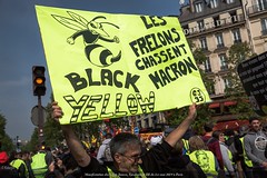 Paris, manifestation des Gilets Jaunes, syndicats, BB 1er mai 2019