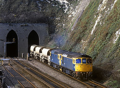 Channel Tunnel constuction trains