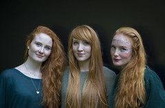 Redhead portraits: Maren, Marisa and Alica