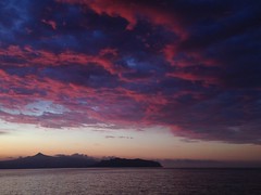 Dawn at Agistri: Red sky in morning, sailor's warning