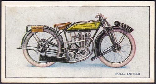 Cigarette Card - Royal Enfield Motorcycle 1926