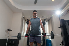 20180304 Surinder working out