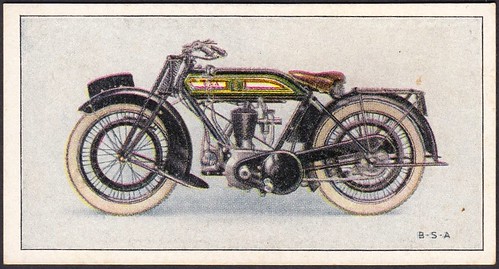 Cigarette Card - B.S.A. Motorcycle 1926