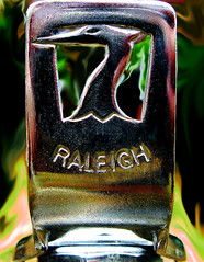 Raleigh logo headlight mount variations