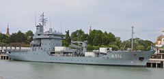 Visita a Sevilla de los barcos, Tender Werra A-514 (Marina alemana) y Tajo M36 (Armada española) de la misión de la OTAN SNMCG2. 20/04/2019.
