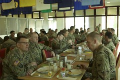 National Guard and Reserve Soldiers breakfast with Brig. Gen. Folkestad