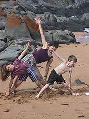 beach yoga at waitpinga - september 1998