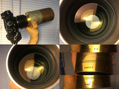 Kollmorgen 165mm f1.9 Projection,projector lens + Adapter fo Fuji 50R,50S GF GFX