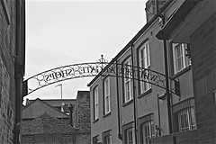 Zebedee's Yard from Whitefriargate 6 May 2019 in Monochrome