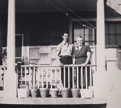 On the back porch, Joe and Caterina, the Bronx, around 1952