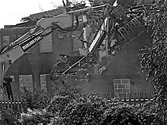 Demolition in Monochrome of 20 Nidderdale Sutton Park or Bransholme on iPhone SE