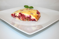 Curd casserole with raspberries / Quark-Auflauf mit Himbeeren