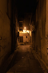 Issoudun alley at night