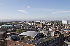 Over the rooftops of Kingston upon Hull from the K2 building,