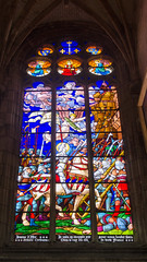 Vitrail comtemporain de Jeanne d'arc - Auxerre