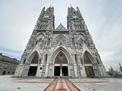La Basílica del Voto Nacional at 2,850 meters (9,350 ft) above sea level, Barrio Histórico, Quito, Ecuador.