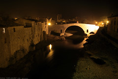 FR11 3385 Le Pont de l'Abbaye et la rivière l'Orbieu. Lagrasse, Aude, Languedoc