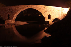 FR11 3406 Le Pont de l'Abbaye et la rivière l'Orbieu. Lagrasse, Aude, Languedoc