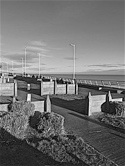 Christmas day in monochrome at Hornsea 2019