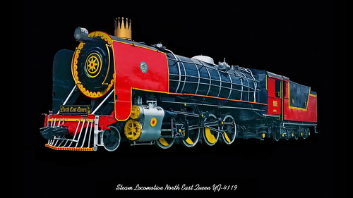 India - Assam - Guwahati - Northeast Frontier Railway 1958 - Steam Locomotive North East Queen YG-4119 - 1e