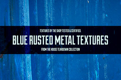 The blue rusted metal textures