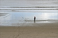 Fishing Hornsea Beach 8 March 2020