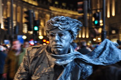 Living Statue - Leicester Square Illuminations 20.01.2015