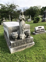 Female statue on Latino family tomb, Rock Creek Cemetery, Washington, D.C.