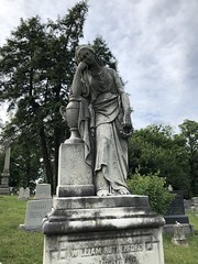 Female statue on Rutherford monument, Rock Creek Cemetery, Washington, D.C.