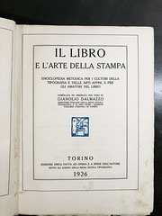 Dalmazzo, L'arte della stampa, Torino 1926