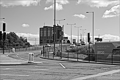 A63 Road Bridge in Monochrome Kingston upon Hull