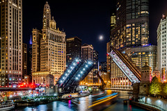 Chicago Bridges Raised due to Civil Unrest 2020
