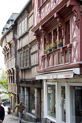 Rue des Chapeliers, Lannion, Brittany, France