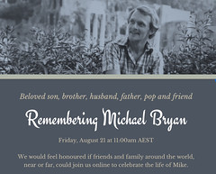 Service of thanksgiving and celebration of the life of Michael Anthony Bryan