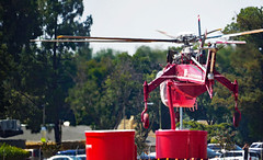Firefighting choppers at Reid Hillview Airport
