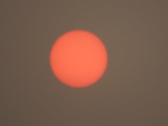 Solar Disk In Tucson Sky Filled With California Wildfire Smoke