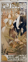 Panneau d'Alfons Mucha pour la gaufrette Flirt de LU (Musée d'histoire de Nantes)