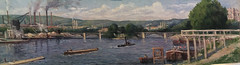 Maximlien Luce, Péniches sur la Seine, Musée de Mantes la jolie