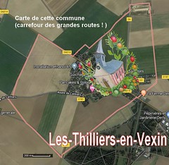 Les-Thilliers-en-Vexin 27420 carte Satellite