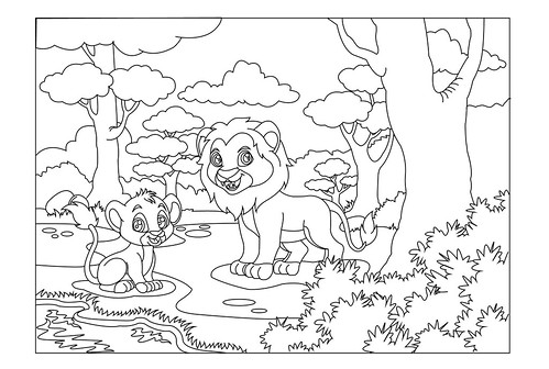 I will draw an amazing coloring book page for kids