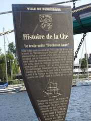 Musée Portuaire Dunkerque  panneau explicatif du Duchesse Anne (trois-mâts carré)