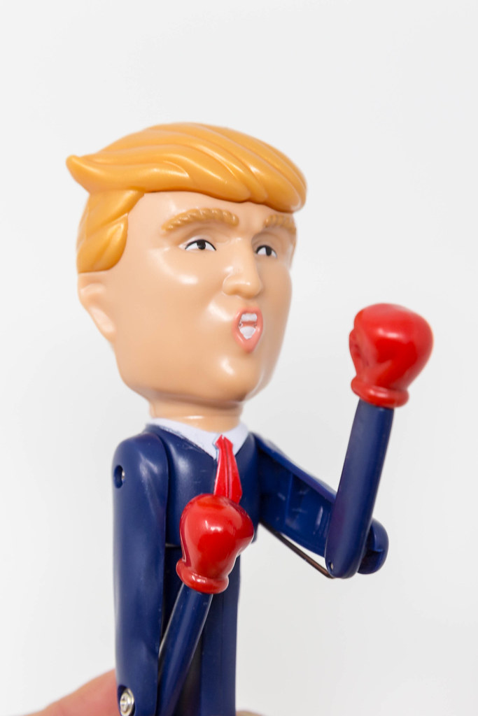 Scherzartikel: Trump Kugelschreiber mit seiner echten Stimme und Sprüchen und Boxhandschuhen