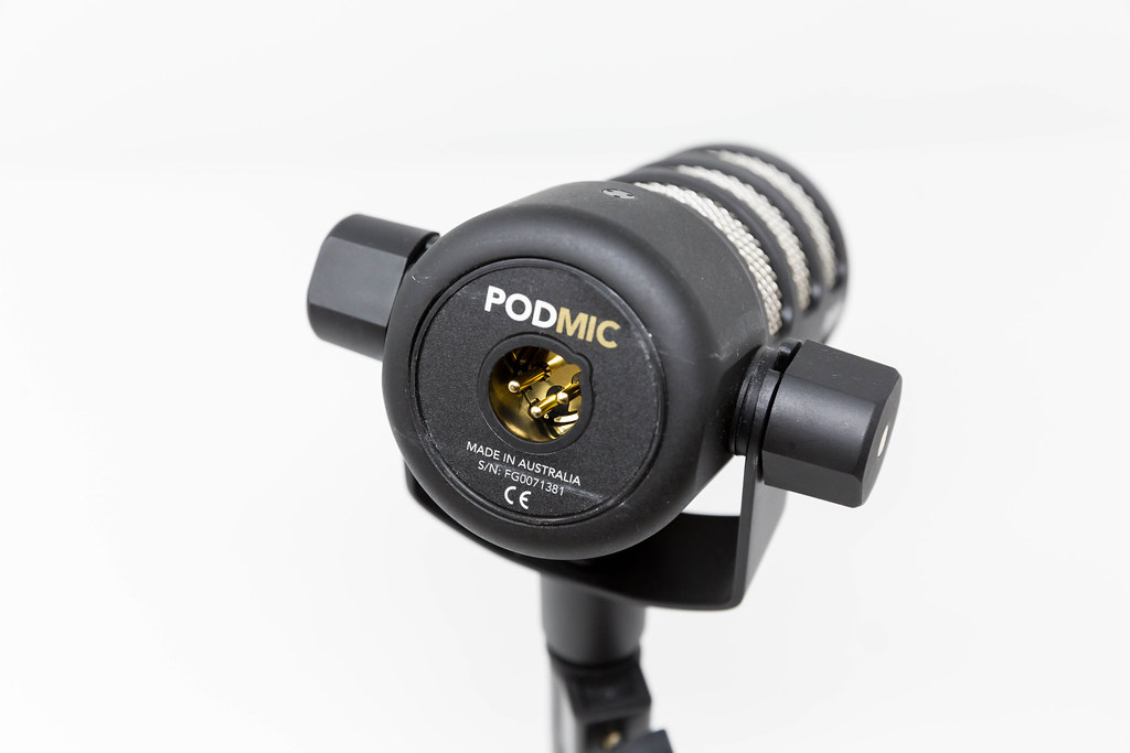 PodMic by RØDE on white background: broadcast-quality microphone optimized for podcasting