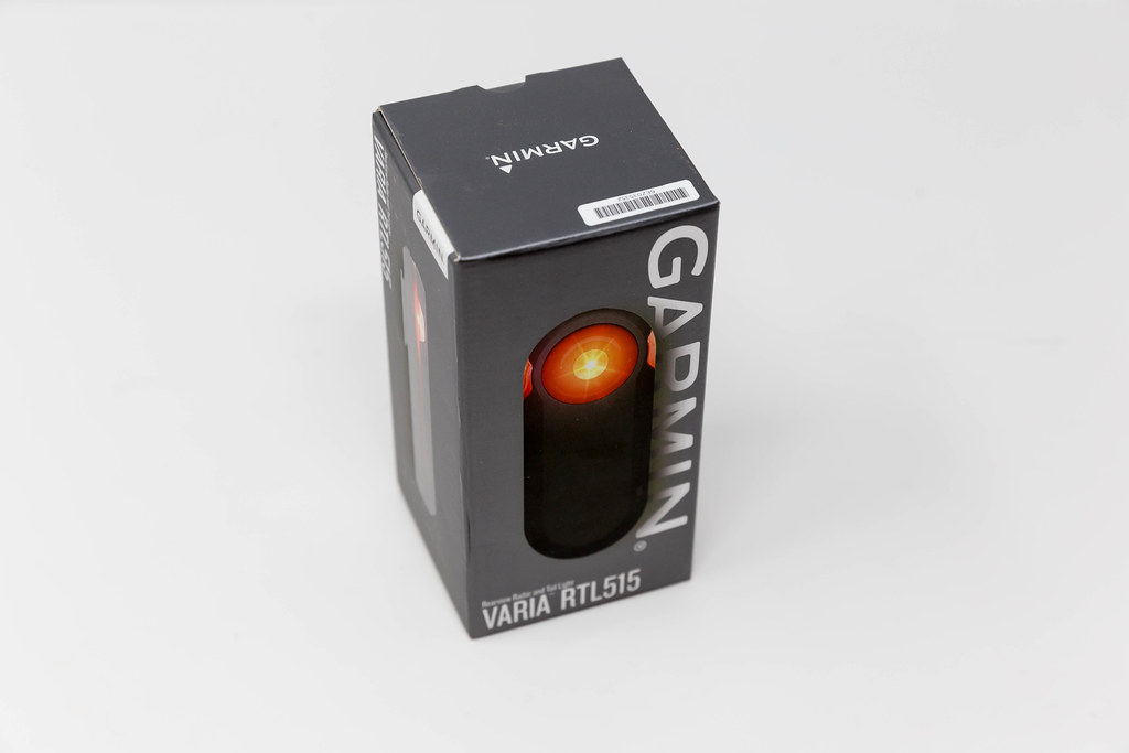 Varia RTL515 rearview radar and tail light in original package in front of white background
